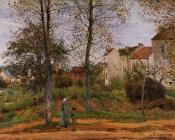 卡米耶 毕沙罗 : Landscape near Louveciennes